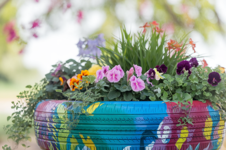 Astuce Jardin : Comment Peindre un Pneu Décoratif