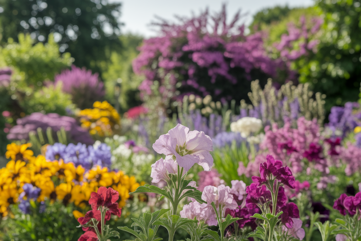 fleur-elegante-jardin-fleuri-flou