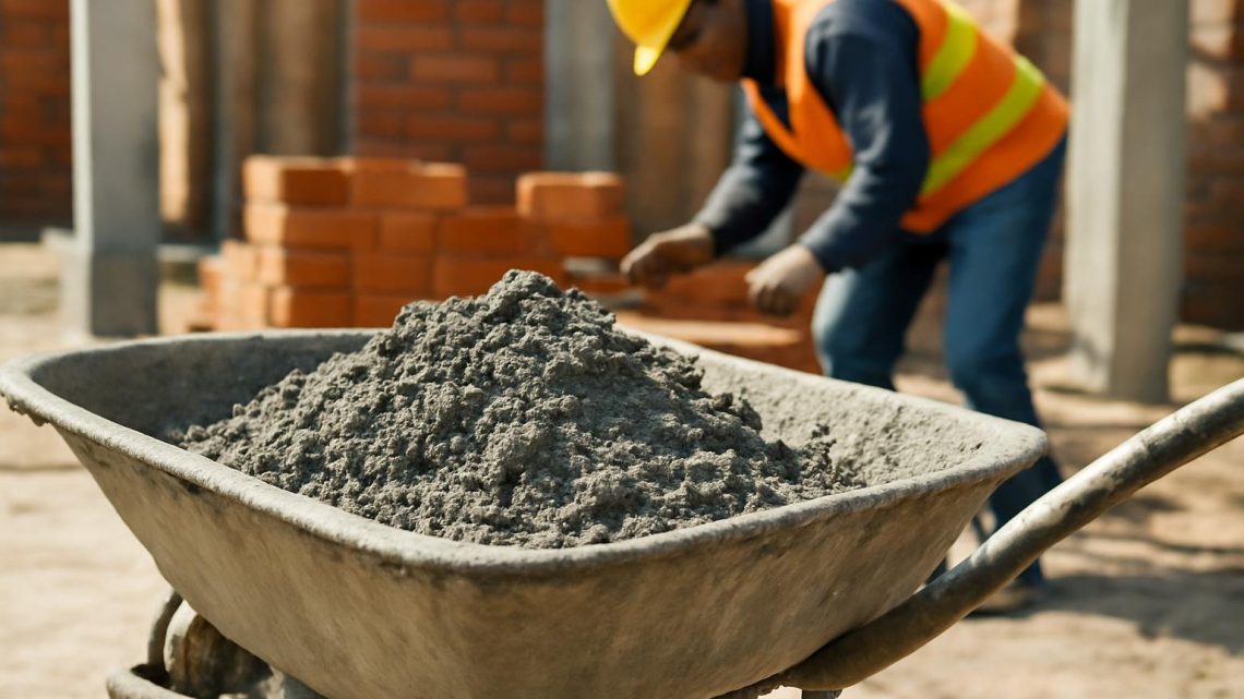 brouette-beton-ouvrier-maconnerie-chantier