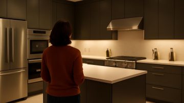 cuisine-moderne-armoires-elegantes-personne