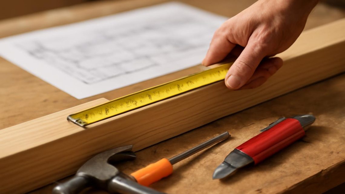 outils-construction-main-ruban-bois-plans