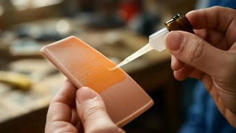 personne-application-solution-plastique-decolore