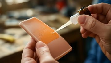 personne-application-solution-plastique-decolore