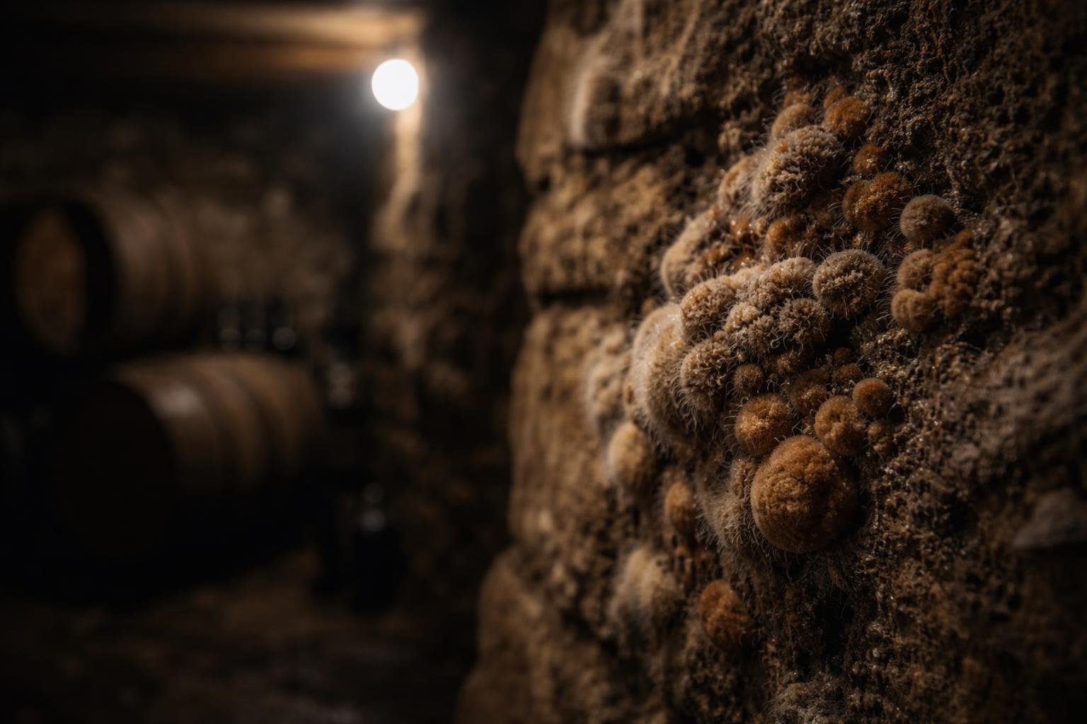 mur-cave-champignon-brun-texture