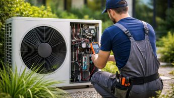 technicien-pompe-chaleur-vegetation-maison