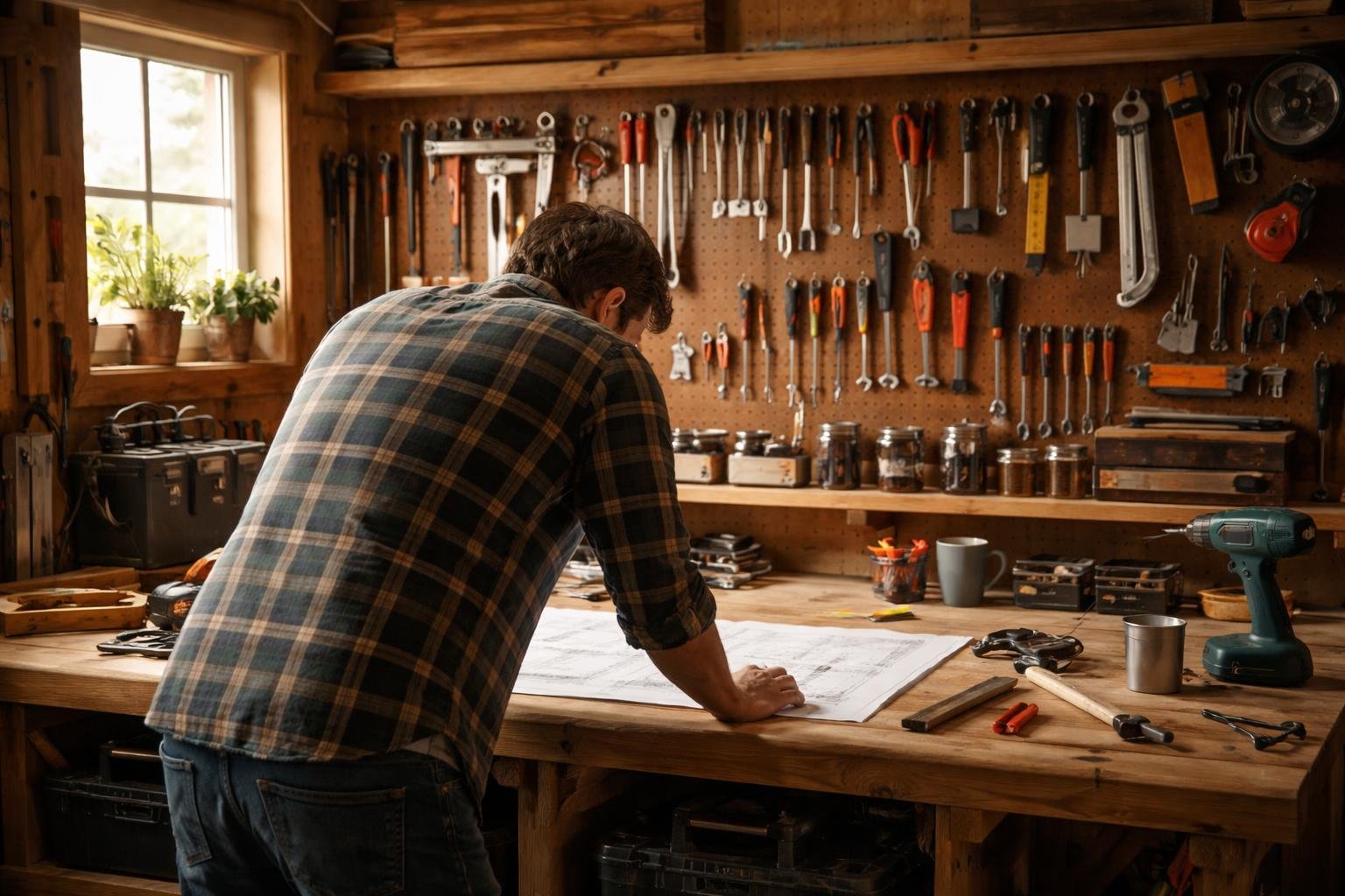 atelier-bricolage-outils-personne-table-travail